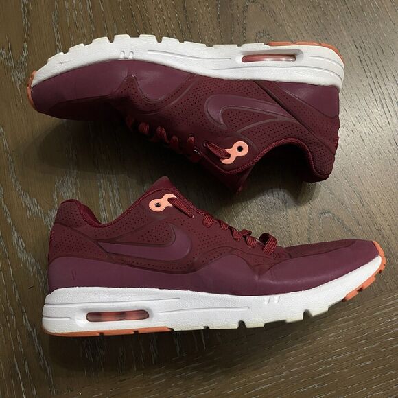 Nike Shoes - Nike Air Max 1 Ultra Moire Sneakers Womens Size 7 Noble Red Kicks 704995-602